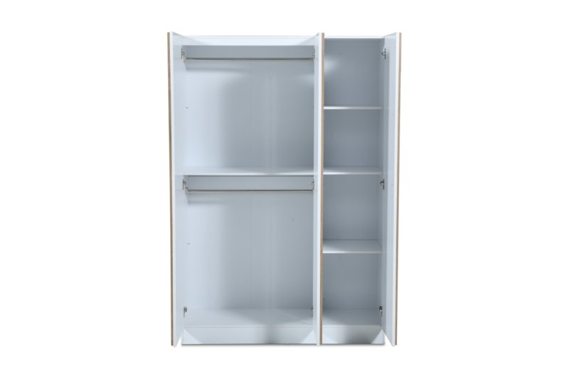 Wardrobe 3door Oak White