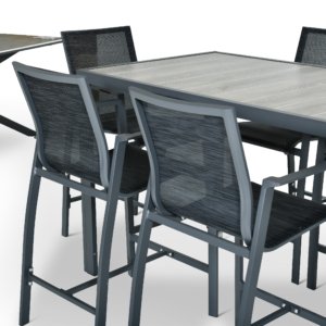 Gunmetal Outdoor Bar Set