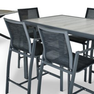 Gunmetal Outdoor Bar Set