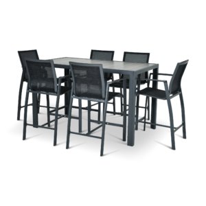Gunmetal Outdoor Bar Set