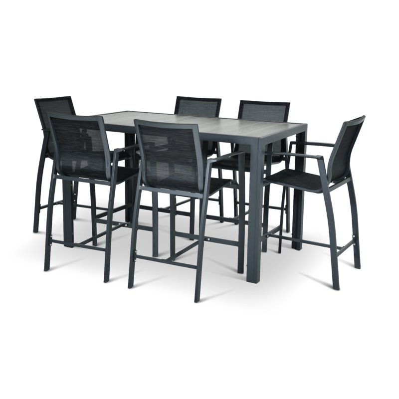 Gunmetal Outdoor Bar Set