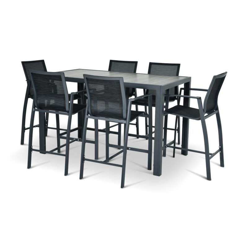 Gunmetal Outdoor Bar Set