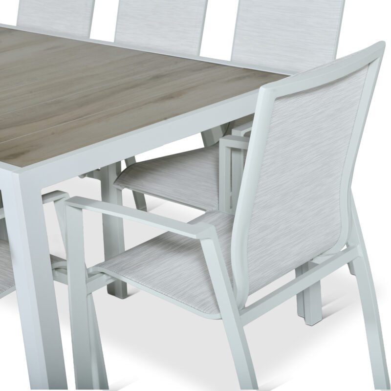 Outdoor Dining Set 9 White