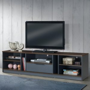 Tv Stand Walnut Grey