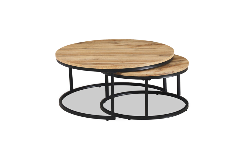 Oak Coffee Table Set