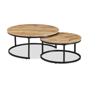 Oak Coffee Table Set